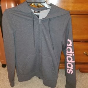 Gray adidas zip up